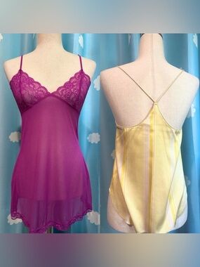 Two Victoria's Secret chemise lingerie tops- S